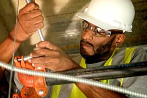 union pipe trades apprentice working